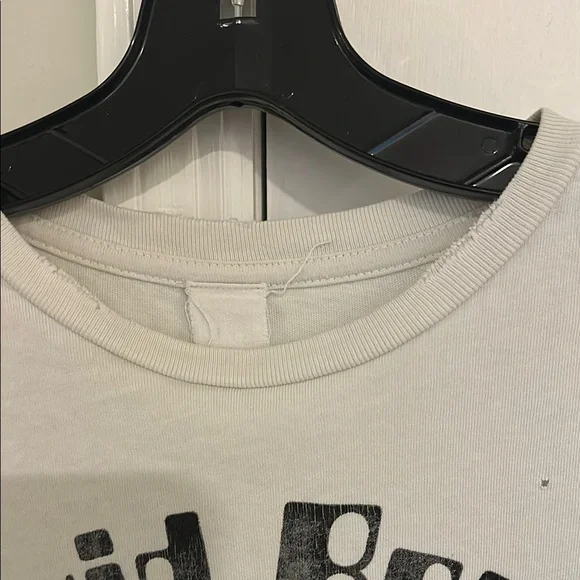 MadeWorn vintage David Bowie white tee size small w/ glitter effect in middle - Picture 4 of 13